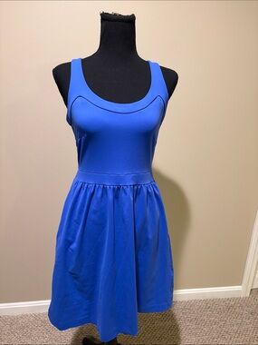 Cynthia Rowley Cobalt Scoop-Neck Fit & Flare Dress